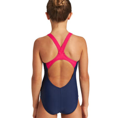 Costum Baie Fete G Waves JR V Back Navy-Freak Rose