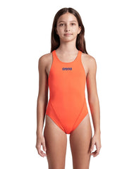 Costum Baie Fete G Arena Team Swimsuit Swim Solid Bright - Coral