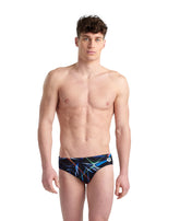 Slip bărbați Arena Swim Briefs Allover (black-multi)