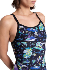 Costum baie Femei Arena Fun Planet Swimsuit Super