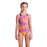 Costum de baie Fete Arena Multi Colours Swimsuit V Back