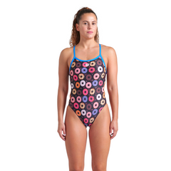 Costum de baie Femei Arena Donuts Swimsuit Challenge Back
