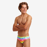 Slip băieți Funky Trunks Classic Briefs - Lake Acid