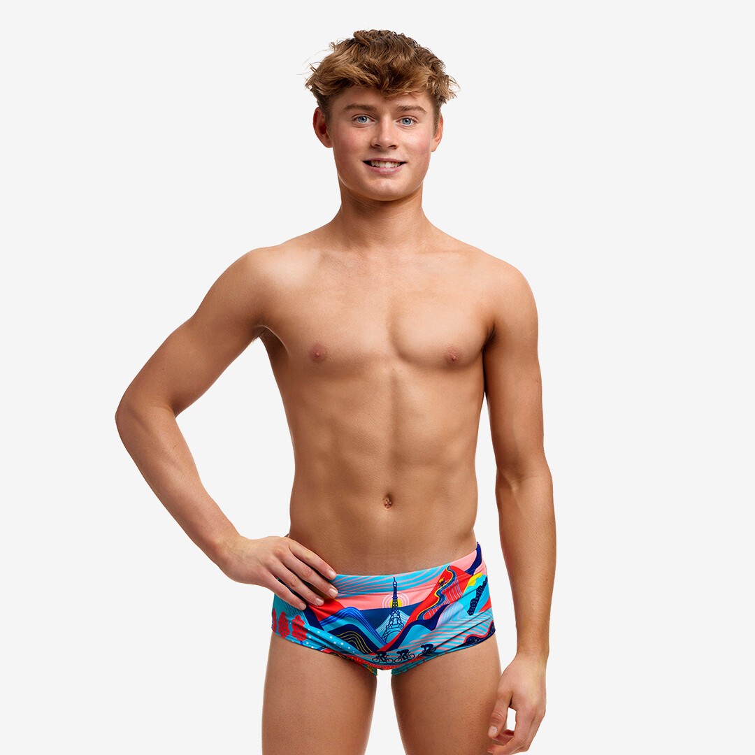 Slip colorat băieți Funky Trunks Sidewinder - Vive La Funky