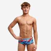 Slip colorat băieți Funky Trunks Sidewinder - Vive La Funky