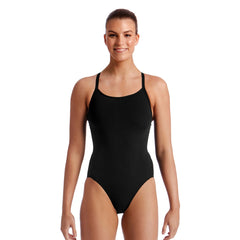 Costum menstrual înot Femei Funkita Diamond Secure One Piece - Still Black