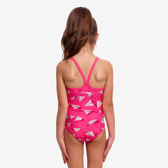 Costum înot Fete Funkita Printed One Piece - Paper Pink