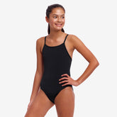 Costum menstrual fete Funkita Diamond Secure One Piece - Still Black