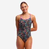 Costum menstrual înot Femei Funkita Diamond Secure One Piece - Copper Cluster