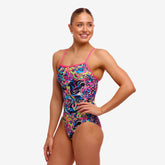 Costum înot Femei Funkita Single Strap One Piece - Lolly Leopard