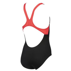 Costum înot fete Arena Essentials Swim Pro Back One Piece (Black-Fluo Red)