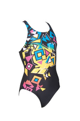 Costum înot fete Arena Junior Bricks (negru-Aphrodite)