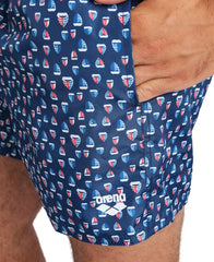 Short de baie pentru bărbați Arena Beach Allover (Navy-Multi)