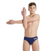 Slip Arena băieți Solid Jr. Brief (navy-white)
