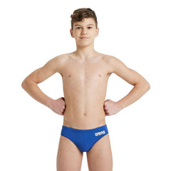 Slipi băieți Arena Solid Brief (royal-white)