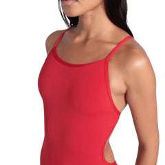 Costum de baie Femei Arena Swim Lace Back Solid (Roșu)