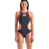 Costum de baie Femei Arena One Biglogo One Piece (Asphalt/Fluo Red)