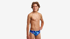 Slip băieți Funky Trunks Classic Briefs - Blue Bars