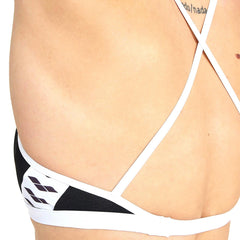 Costum baie Femei Arena Icons Bikini Cross Back Solid (black-white)