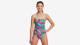 Costum înot Fete Funkita Single Strap One Piece - Bright Bergs