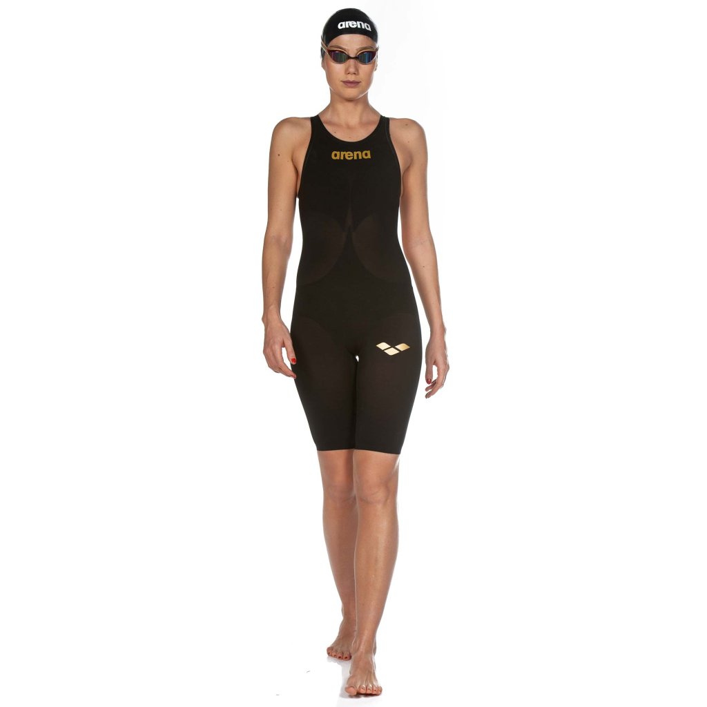 Costum competiție femei Arena Carbon Air2 (black-gold)