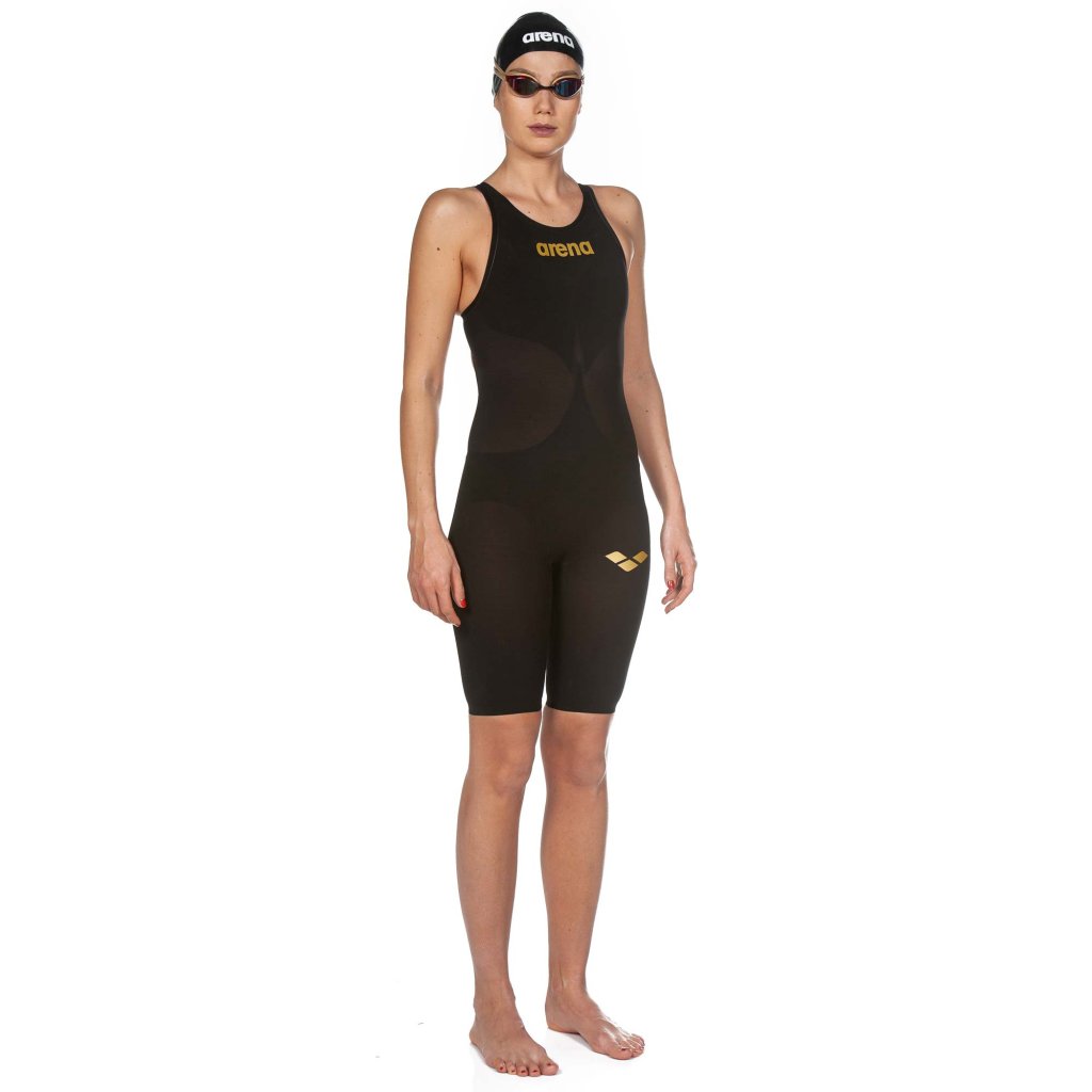 Costum competiție femei Arena Carbon Air2 (black-gold)