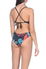 Costum înot femei Arena Tropical Leaves Tie Back