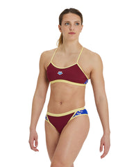 Costum baie Femei Arena Icons Bikini Cross Back Solid