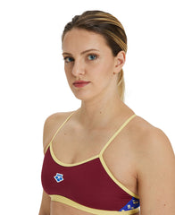 Costum baie Femei Arena Icons Bikini Cross Back Solid