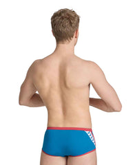 Slip bărbați Arena Icons Low Waist Short (Blue Cosmo / Astro Red)