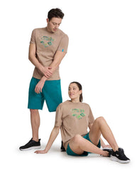 Tricou Unisex Arena 100% Bumbac T-Shirt Panel (Caramelo)