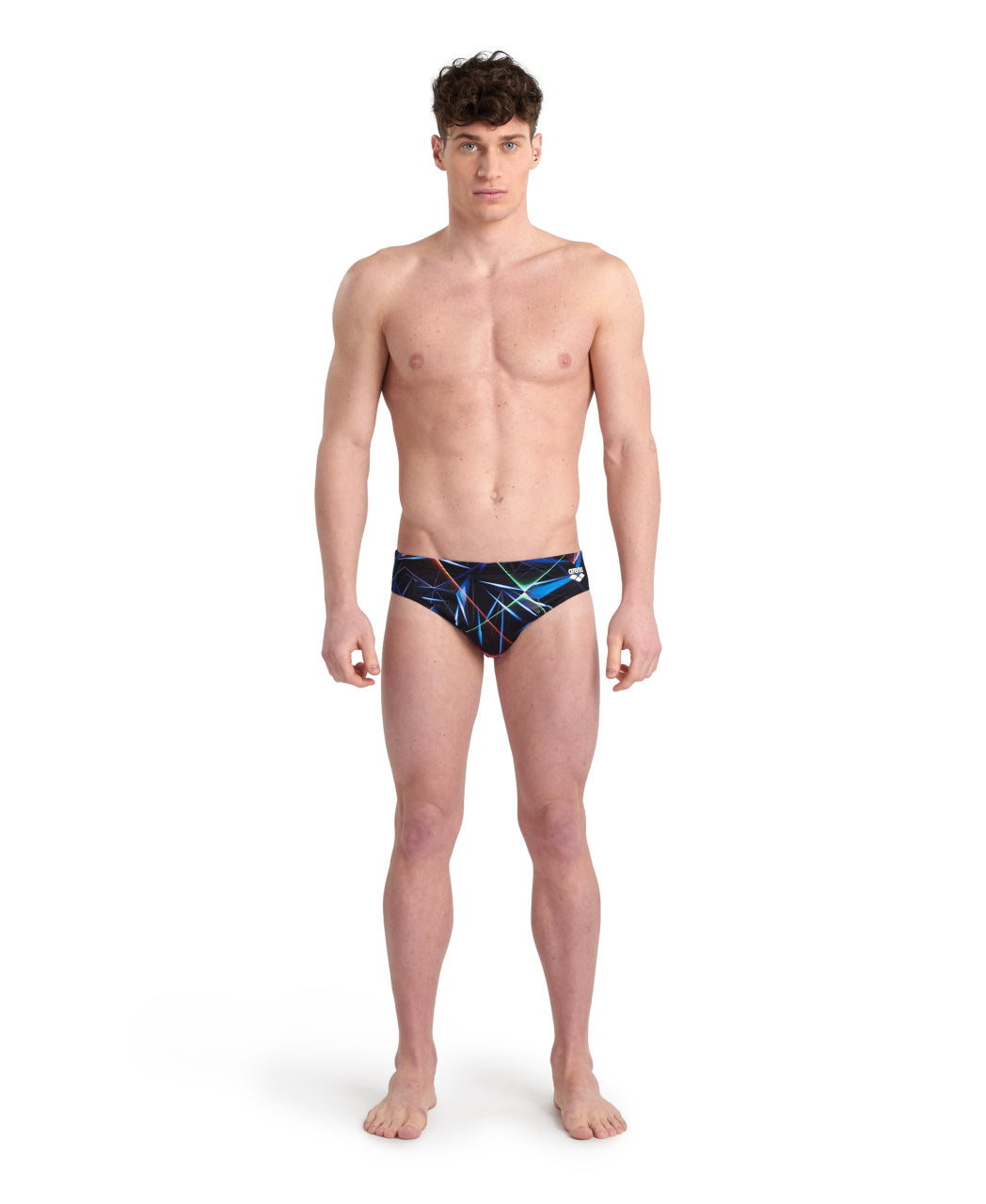 Slip bărbați Arena Swim Briefs Allover (black-multi)