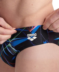 Slip bărbați Arena Swim Briefs Allover (black-multi)