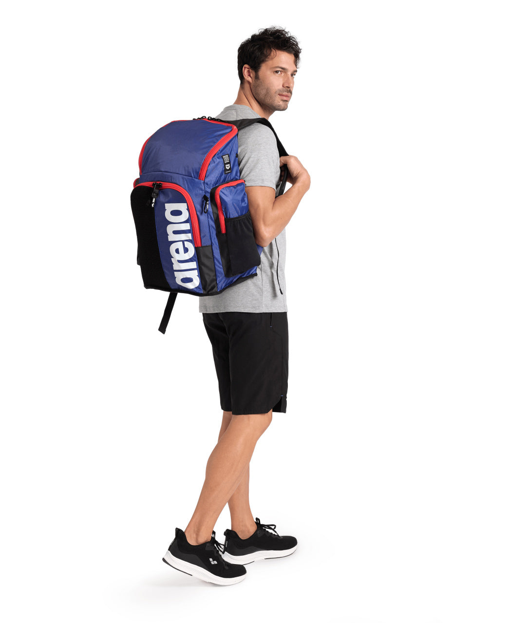 Rucsac Arena Spiky III (45L) (Navy-Red-White)