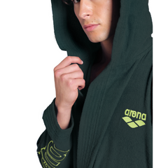 Halat de baie unisex Arena Zeppelin Light Robe (Dark Sage/Arctic)