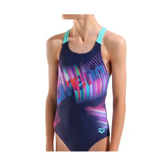 Costum baie fete Arena Lit Logo Swim V Back