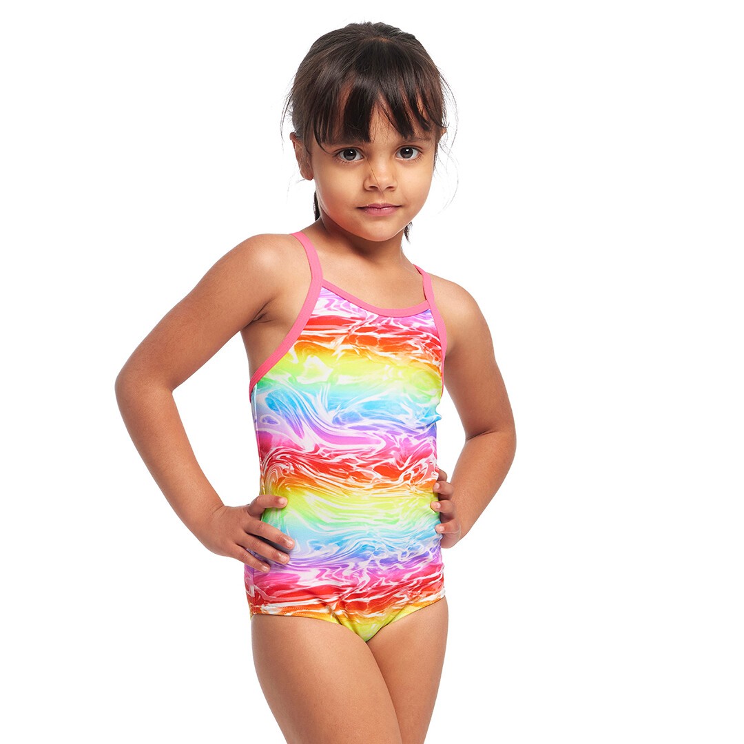 Costum înot Fete Funkita Printed One Piece - Lake Acid