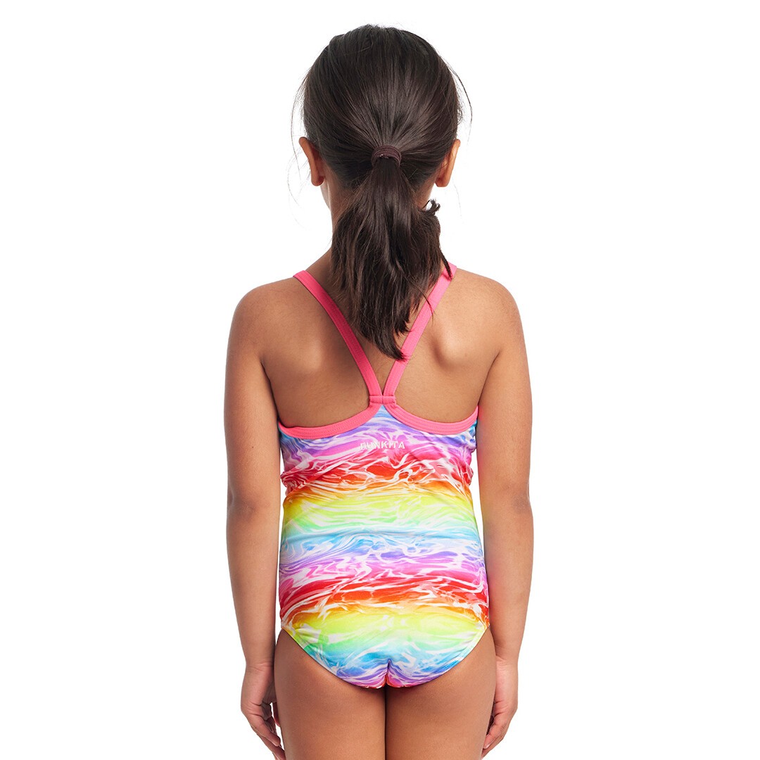 Costum înot Fete Funkita Printed One Piece - Lake Acid