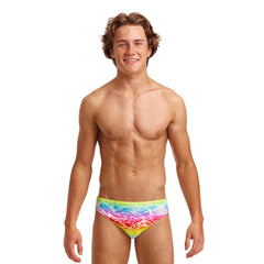 Slip băieți Funky Trunks Classic Briefs - Lake Acid