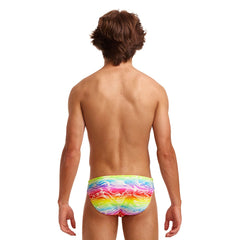 Slip băieți Funky Trunks Classic Briefs - Lake Acid