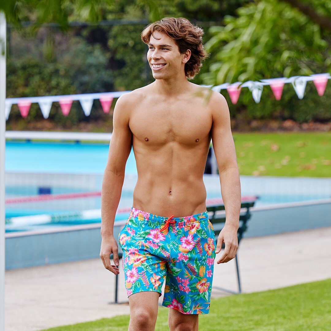 Pantaloni scurți Funky Trunks Long Johnny Beach Short - Blue Hawaii