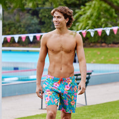 Pantaloni scurți Funky Trunks Long Johnny Beach Short - Blue Hawaii