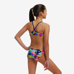 Costum înot Fete Racerback Two Piece - On The Grid