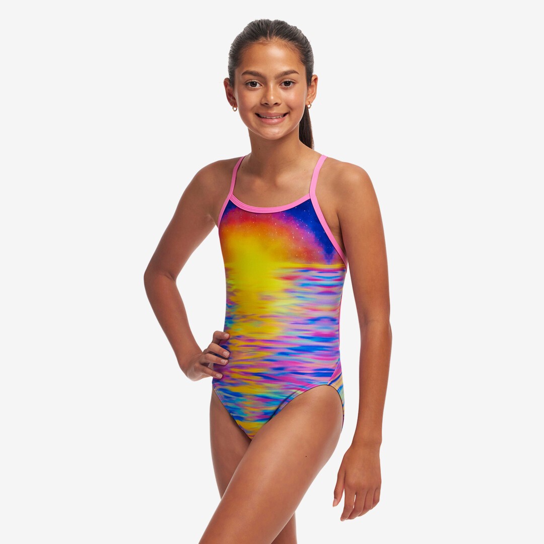 Costum Fete Funkita Single Strap One Piece - Darkinjung Sunset
