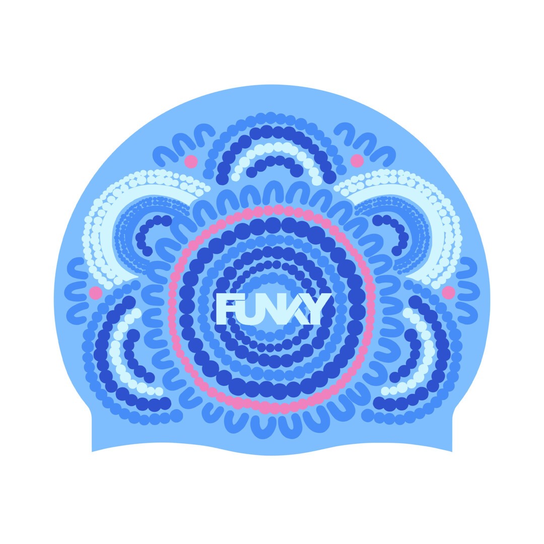Cască silicon Funky - Bundjalung Blue