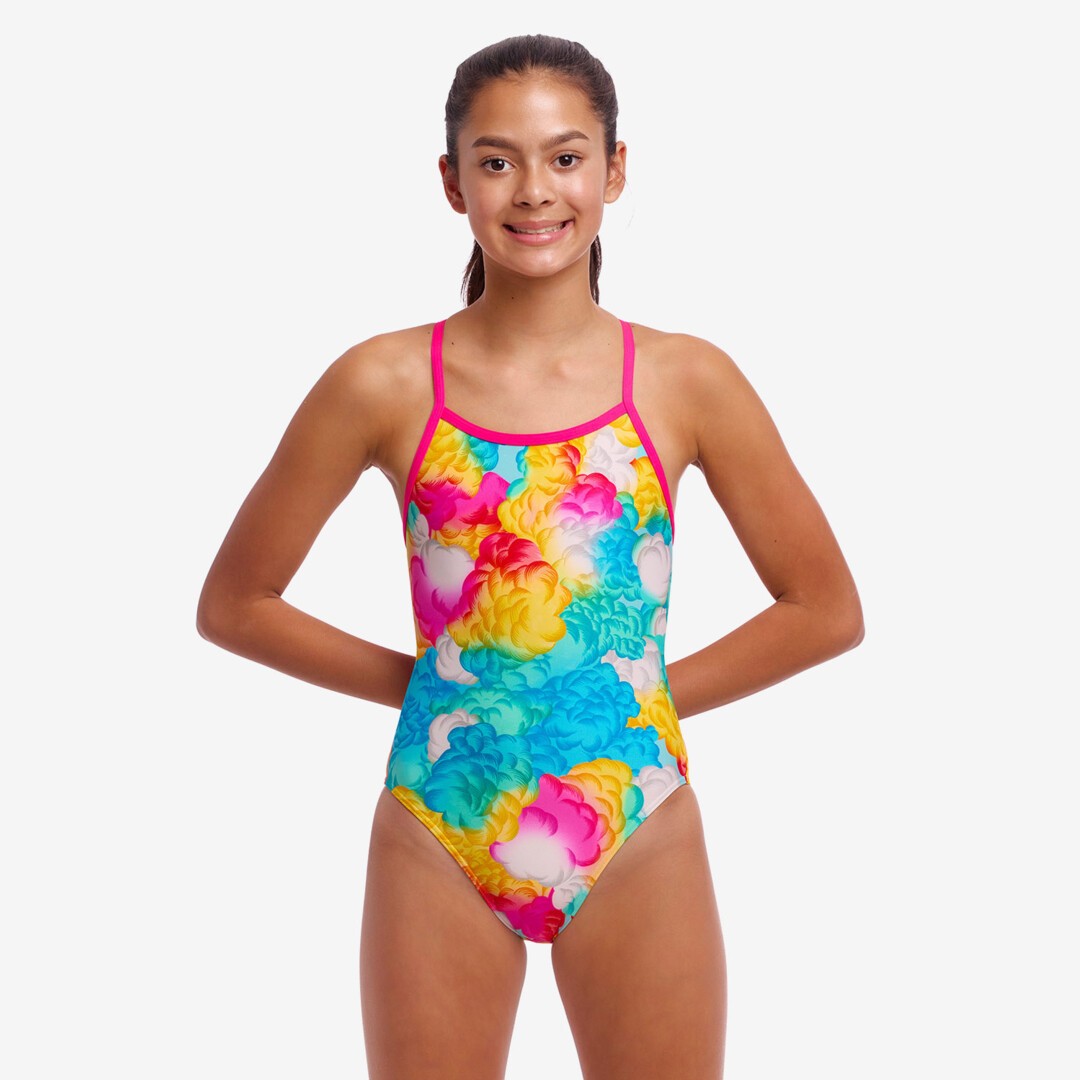 Costum înot fete Funkita Single Strap One Piece - Cloudy Colours