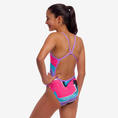 Costum înot fete Funkita Single Strap One Piece - Sweetest Swirl