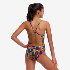 Costum înot Fete Funkita Single Strap One Piece - The Climb