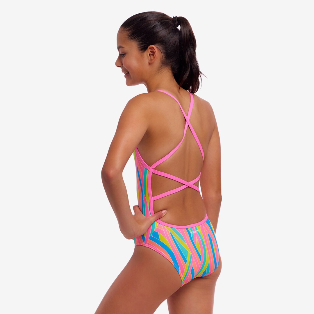 Costum Fete Funkita Strapped In One Piece - Swirly Straws