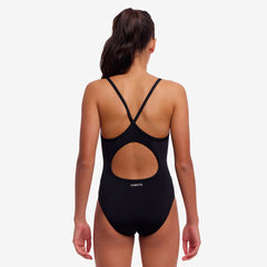 Costum menstrual fete Funkita Diamond Secure One Piece - Still Black